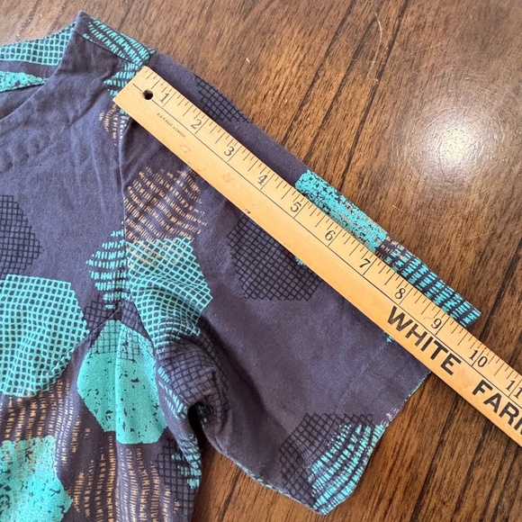 Bombay Paisley cotton linen blend pull over dress honeycomb pattern size M - Picture 16 of 16